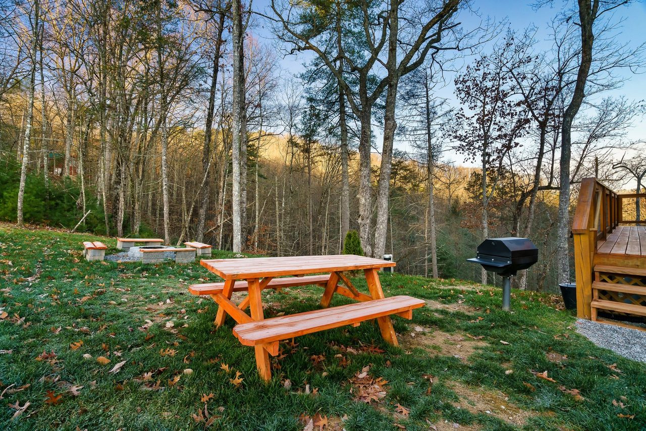 Grill your favorites and have a meal at the picnic table!